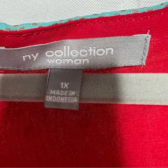 NY Collection Woman Aztec Print Tunic Size 1X - Picture 9 of 11